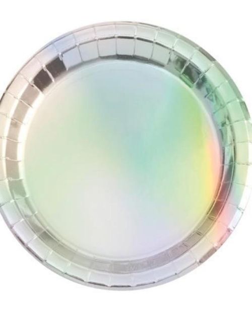 Iridescent Foil Lunch Plates 8pk