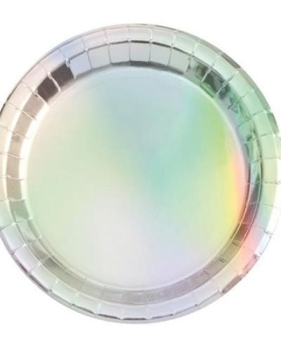 Iridescent Foil Lunch Plates 8pk