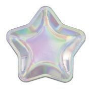 Iridescent Star Shaped Plates 8pk