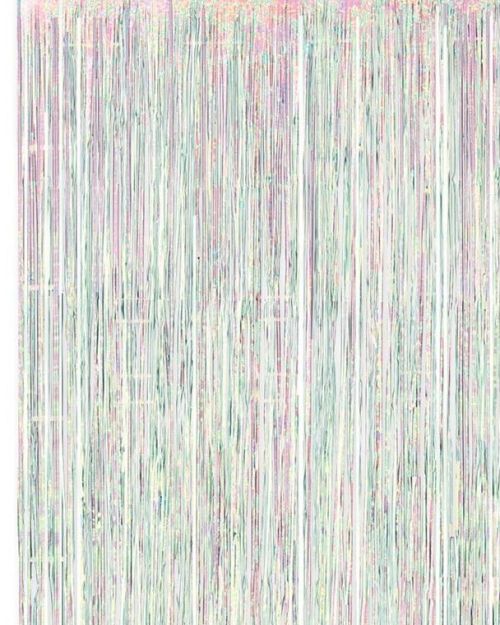 Iridescent Foil Fringed Door Curtain