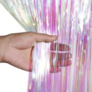 Iridescent Foil Fringed Door Curtain