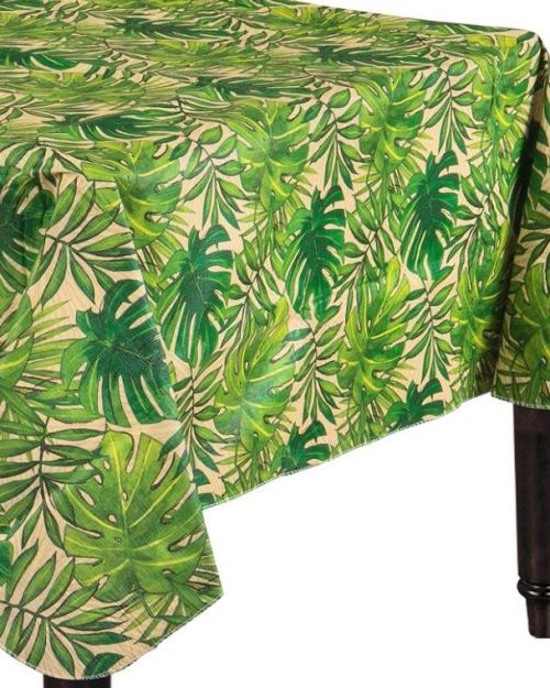 Island Palms Flannel-Backed Vinyl Tablecover