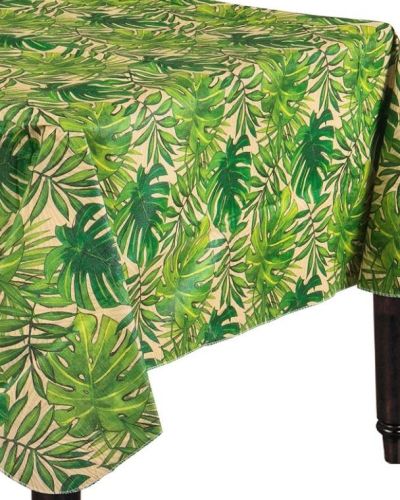 Island Palms Flannel-Backed Vinyl Tablecover