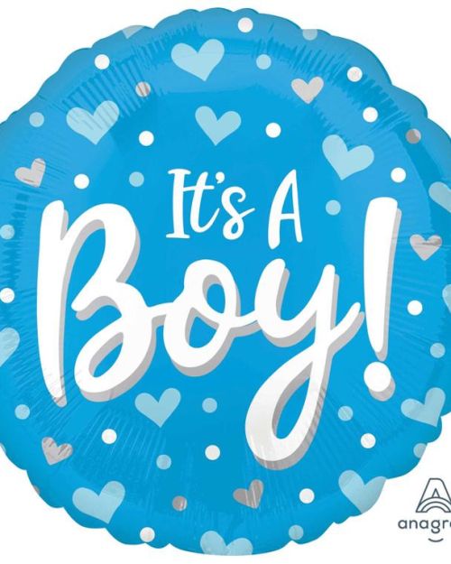 It’s A Boy Hearts Foil Balloon