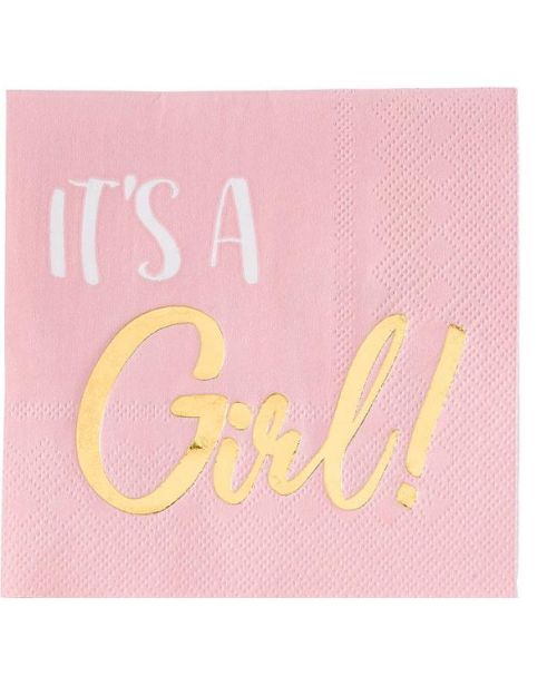 It’s A Girl Beverage Napkins 16pk