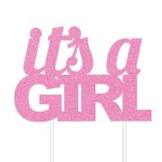 It’s A Girl Glitter Cake Topper