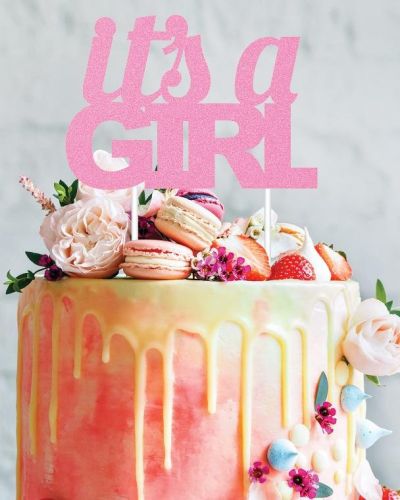 It’s A Girl Glitter Cake Topper