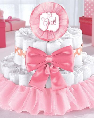 Baby Shower Nappy Cake Kit – Pink