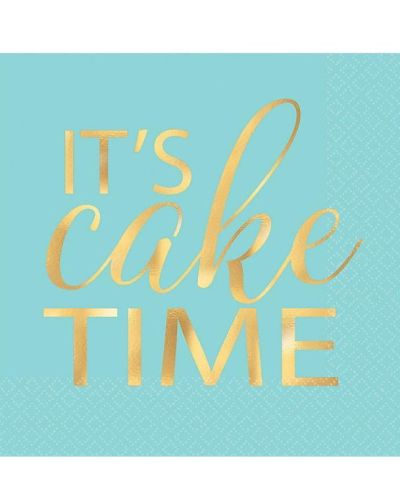 It’s Cake Time Beverage Napkins 16pk
