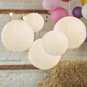 Ivory Paper Lanterns 5pk