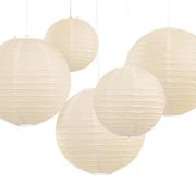 Ivory Paper Lanterns 5pk