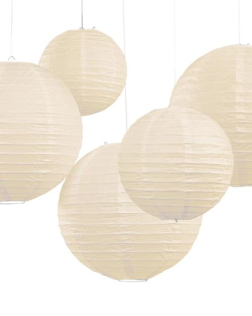 Ivory Paper Lanterns 5pk