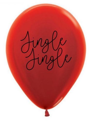 Jingle Jingle Metallic Red Balloons 5pk