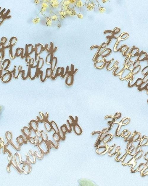 Jumbo Confetti – Happy Birthday Rose Gold