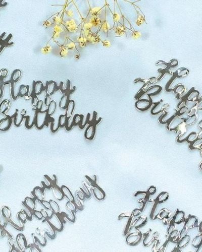 Jumbo Confetti – Happy Birthday Silver