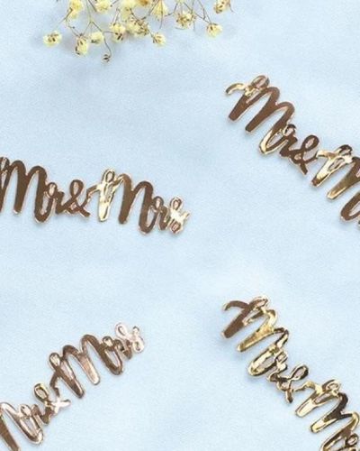Jumbo Confetti – Mr & Mrs Rose Gold