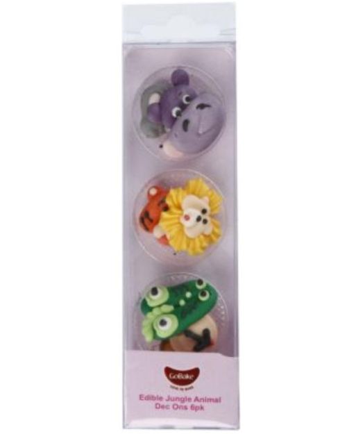 GoBake Dec Ons Novelty Jungle Animals – 6pk
