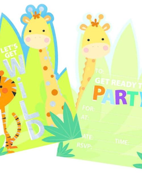 Jungle Invitations 8pk
