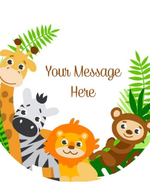 Edible Icing Image – Jungle Round