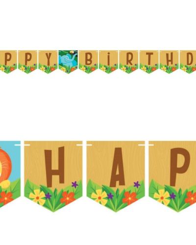 Jungle Safari Happy Birthday Banner