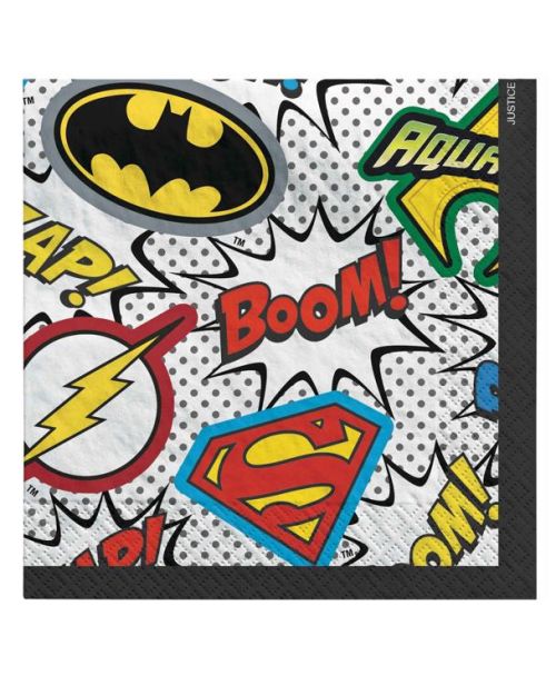 Justice League Beverage Napkins 16pk