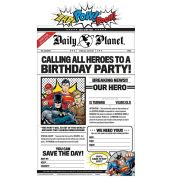 Justice League Deluxe Invitations 8pk