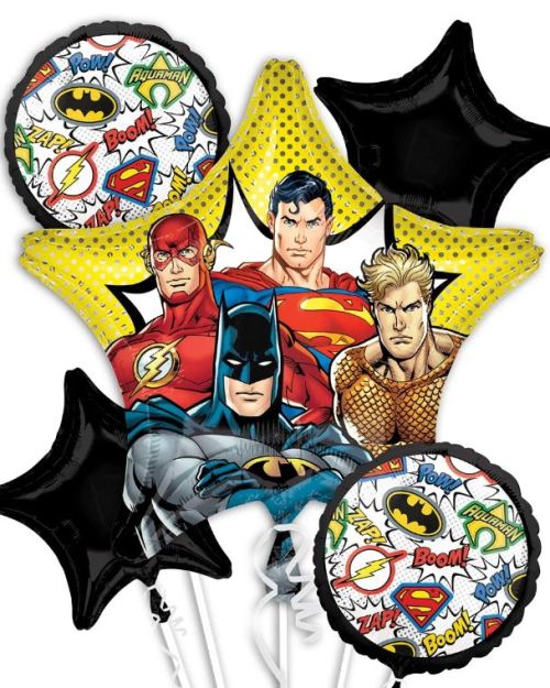 Justice League Foil Balloon Bouquet