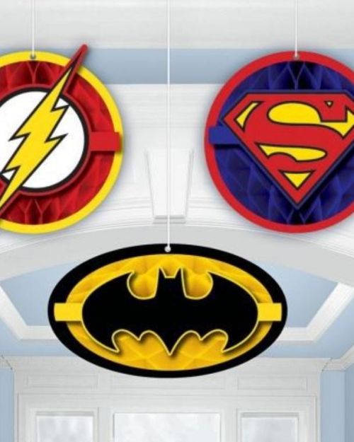 Justice League Honeycomb Hanging Decorations