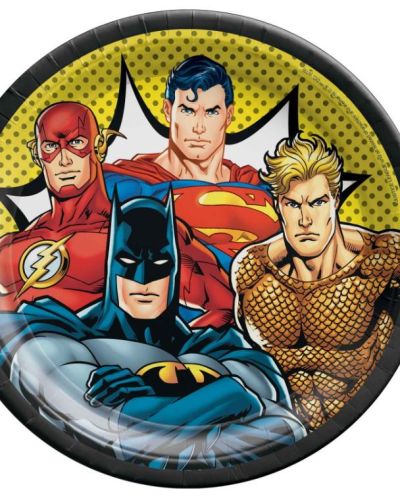 Justice League Heroes Unite Dinner Plates 8pk