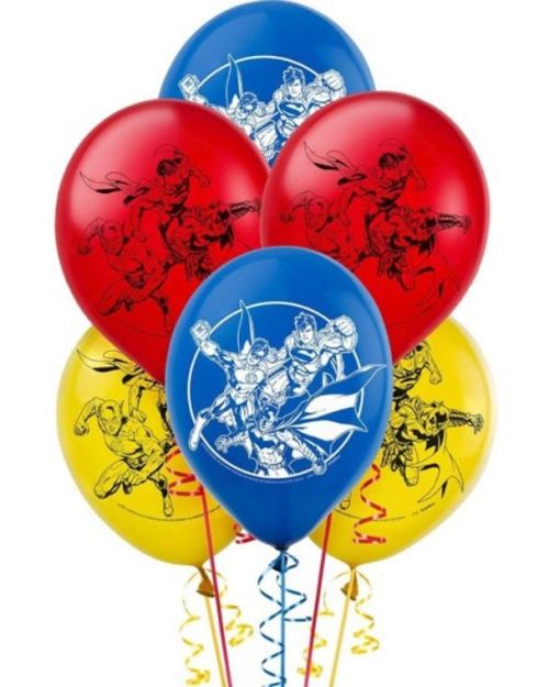 Justice League Balloons 6pk