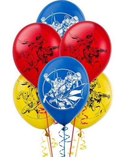 Justice League Balloons 6pk
