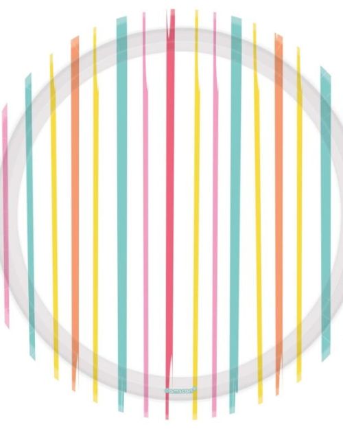 Just Chillin Striped Plates 8pk
