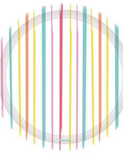 Just Chillin Striped Plates 8pk
