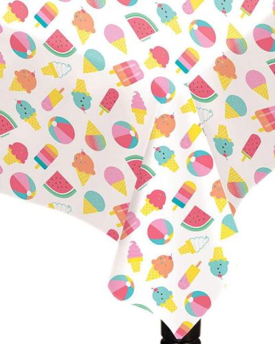 Just Chillin Flannel-Backed Vinyl Tablecover