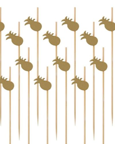 Key West Pineapple Wooden Picks 24pk
