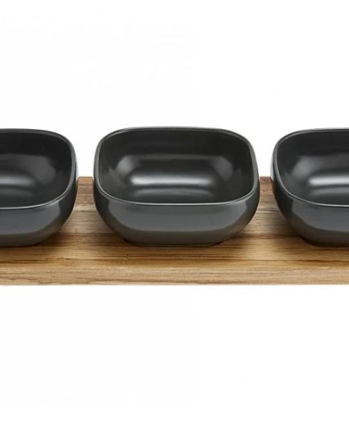 Essentials Charcoal 4pce Serving Set