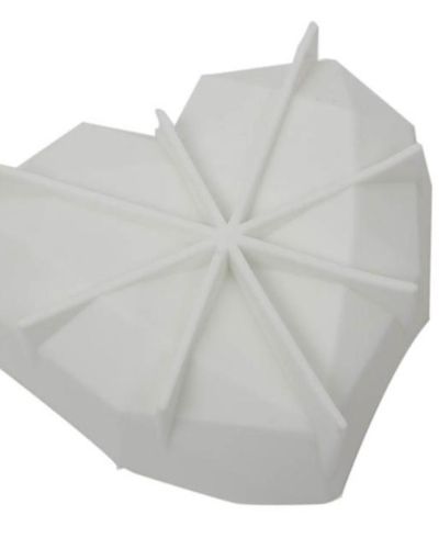 Large Geo Heart Silicone Mould