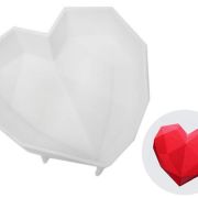 Large Geo Heart Silicone Mould