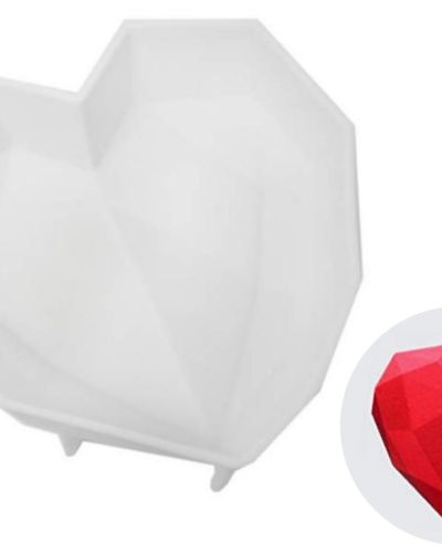 Large Geo Heart Silicone Mould