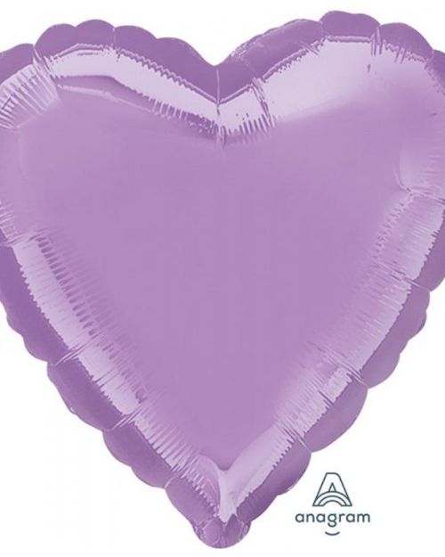 Heart Shaped Foil Balloon – Pearl Lavender
