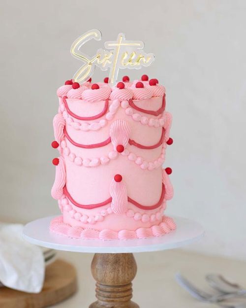 Sixteen Layered Cake Topper – Gold/Clear