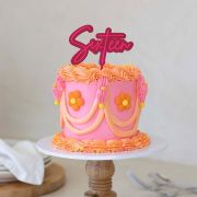Sixteen Layered Cake Topper – Hot Pink / Pink