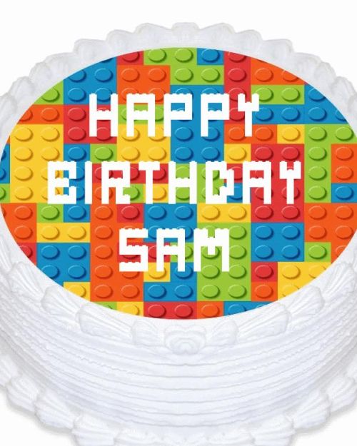 Edible Icing Image – Bricks Round