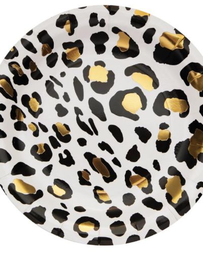 Leopard Print Dinner Plates 8pk