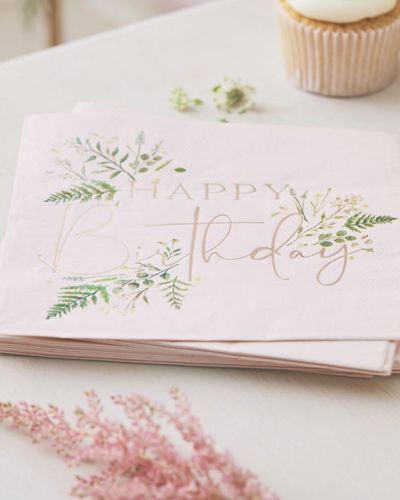 Let’s ParTea Happy Birthday Napkins 16pk