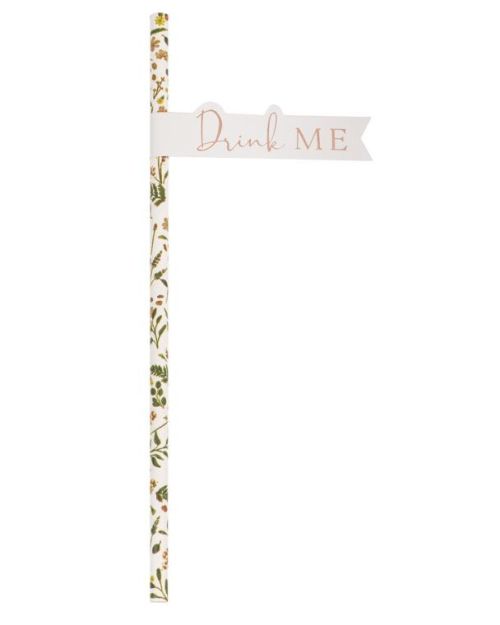 Let’s ParTea Floral Straws 20pk