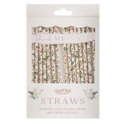 Let’s ParTea Floral Straws 20pk