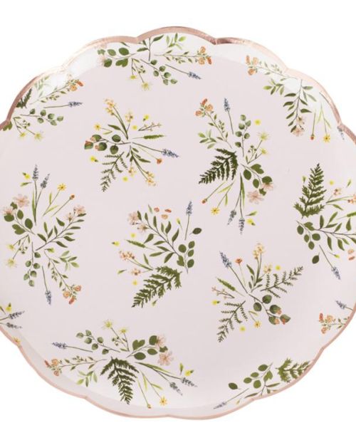Let’s ParTea Floral Plates 8pk