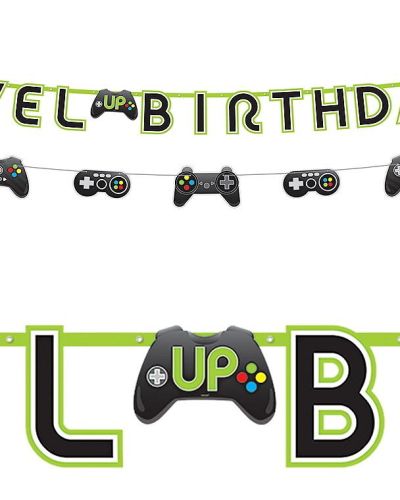 Level Up Birthday Banner & Garland Kit
