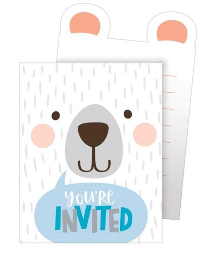 Lil Bear Invitations 8pk